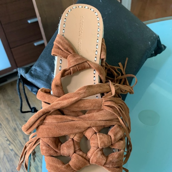 NEW Sigerson Morrison espadrille suede sandals🤎 - Picture 5 of 10